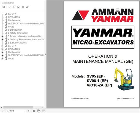 yanmar 15t mini excavator|yanmar mini excavator operator's manual.